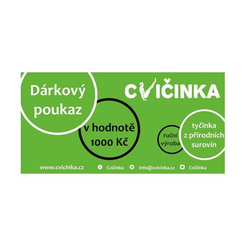 Dárkový poukaz 1 000 Kč na Cvičinka.cz - 1