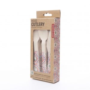 Kikkerland Dřevěný příborový set – Mandala - 3