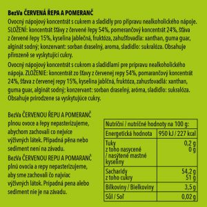 BezVa Červená řepa a Pomeranč 250 ml - 2